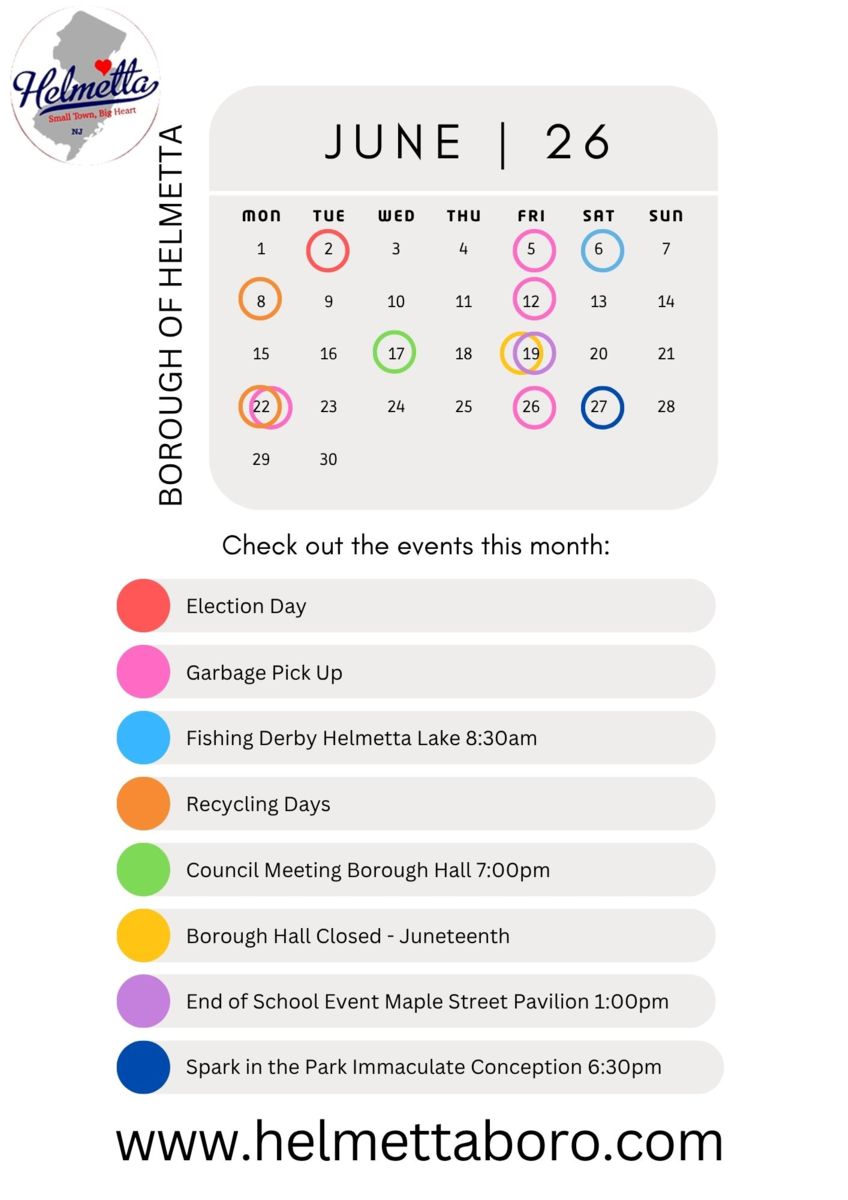 Monthly Agenda